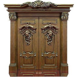 精品雕花原木門(mén) 展志門(mén)業(yè)